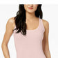 Maison Jules Women's Fitted Tank Top Pink Size Medium