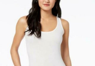 Maison Jules Women's Fitted Tank Top White Size Extra Large