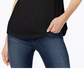 Maison Jules Women's V-Neck Patch-Pocket T-Shirt Black Size Small