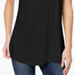 Maison Jules Women's Scoop-Neck T-Shirt  Black Size Large