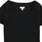 Maison Jules Women's Scoop-Neck T-Shirt Black Size Medium