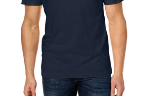 Club Room Men's Crewneck Short Sleeve Tee T-Shirt Blue Size Small