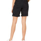 Style & Co Women's Roll-Tab Bermuda Shorts Black Size 4