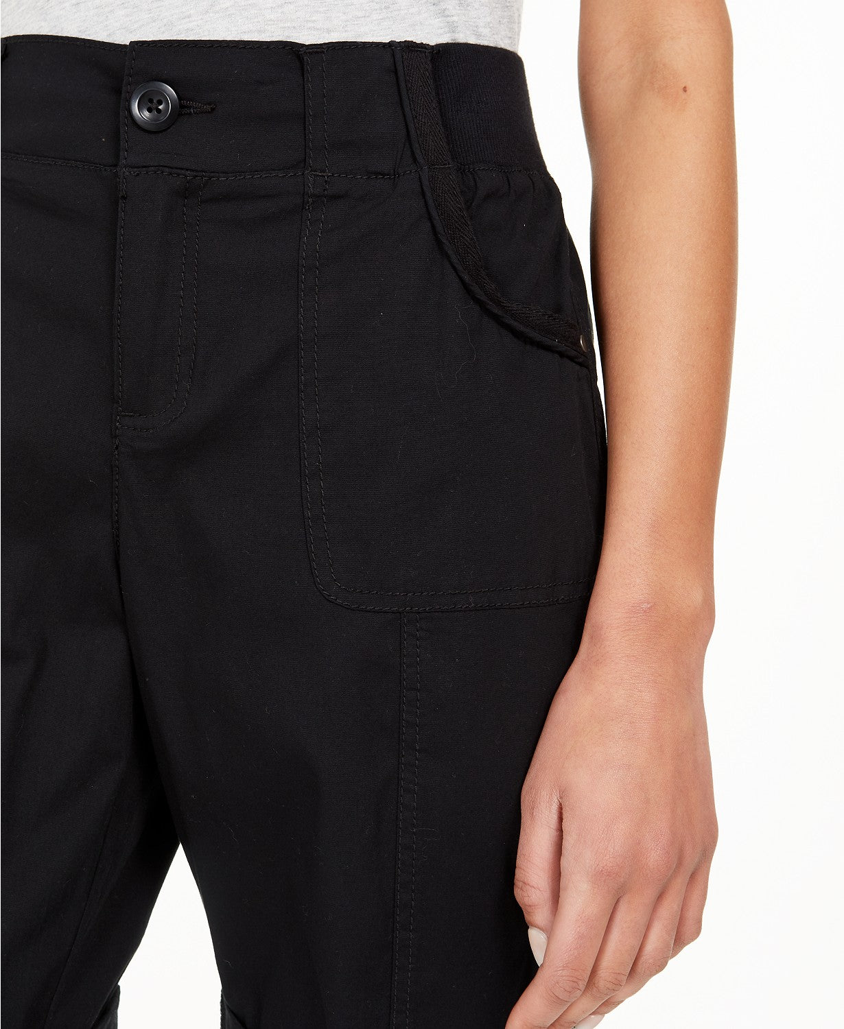 Style & Co Women's Roll-Tab Bermuda Shorts Black Size 4