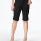 Style & Co Women's Cuffed Denim Skimmer Shorts Black Size 8