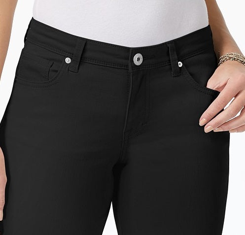 Style & Co Women's Cuffed Denim Skimmer Shorts Black Size 8