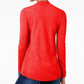 Charter Club Women's Open-Front Cardigan Red Size X-Small