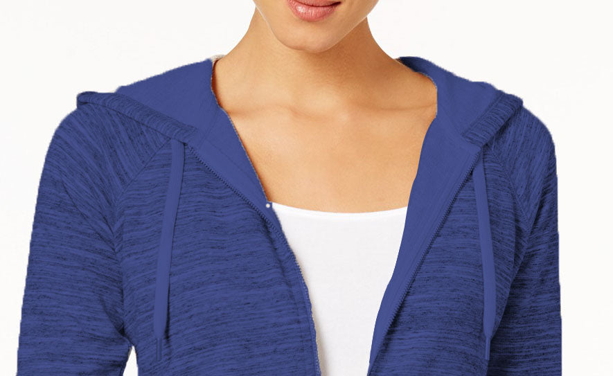Style & Co Women's Zip-Front Jacket Blue Size Extra Small