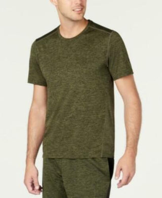 Ideology Men's Core Crew Neck Mesh-Back T-Shirt Green Size XX-Large