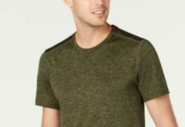 Ideology Men's Core Crew Neck Mesh-Back T-Shirt Green Size XX-Large
