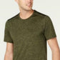 ID Ideology Men's Core Crew Neck Mesh-Back T-Shirt Green Size Extra Large