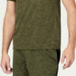 ID Ideology Men's Core Crew Neck Mesh-Back T-Shirt Dark Green Size 3 Extra Large