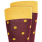 Bar III Men's Polka Dot Socks Wine Size Regular