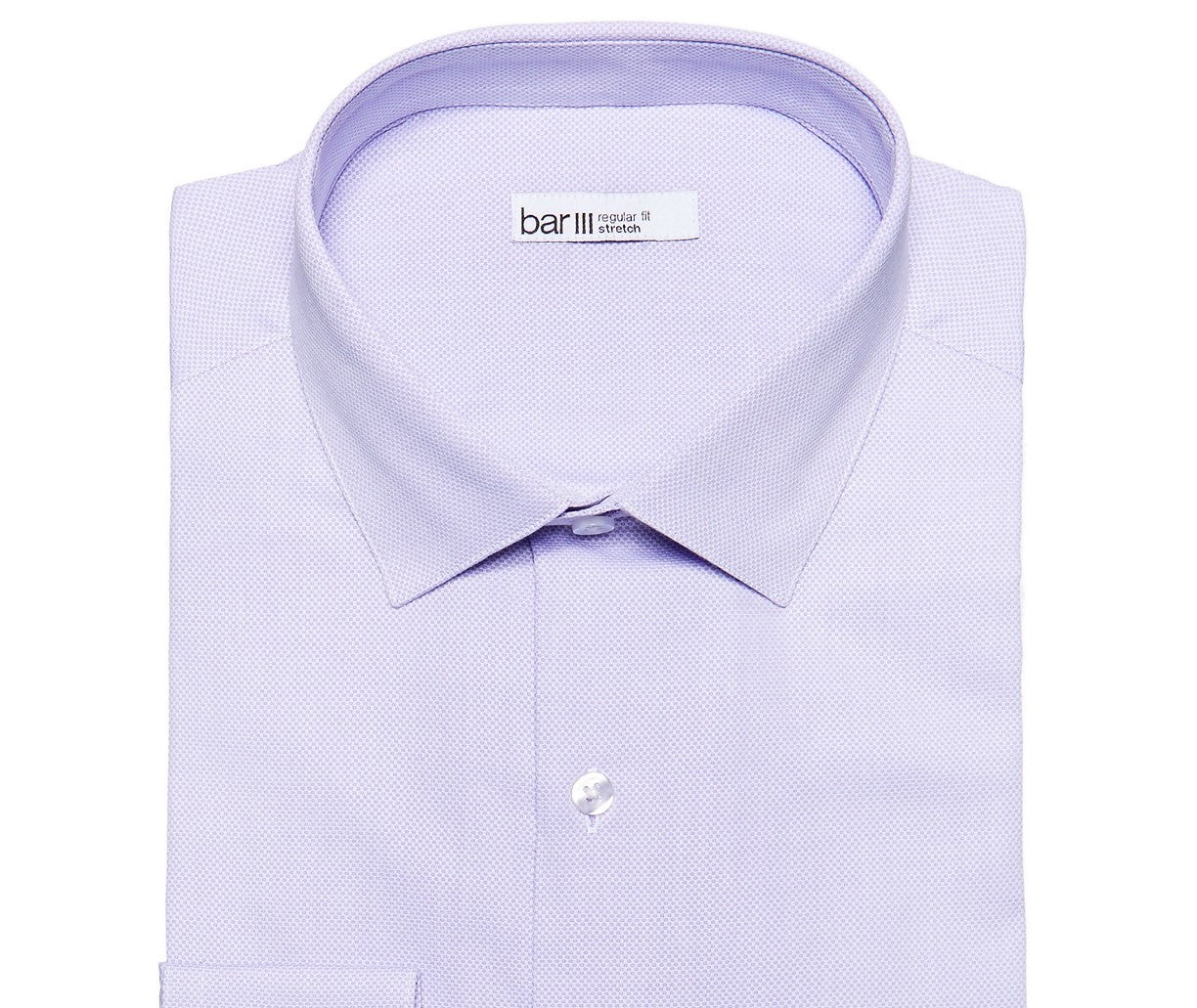 Bar III Men's Max Slim-Fit Textured Dress Shirt Purple Size 34x35