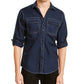 INC International Concepts Men's Utility Shirt Navy Size Small