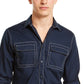 INC International Concepts Men's Utility Shirt Navy Size Small