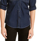 INC International Concepts Men's Utility Shirt Navy Size Small