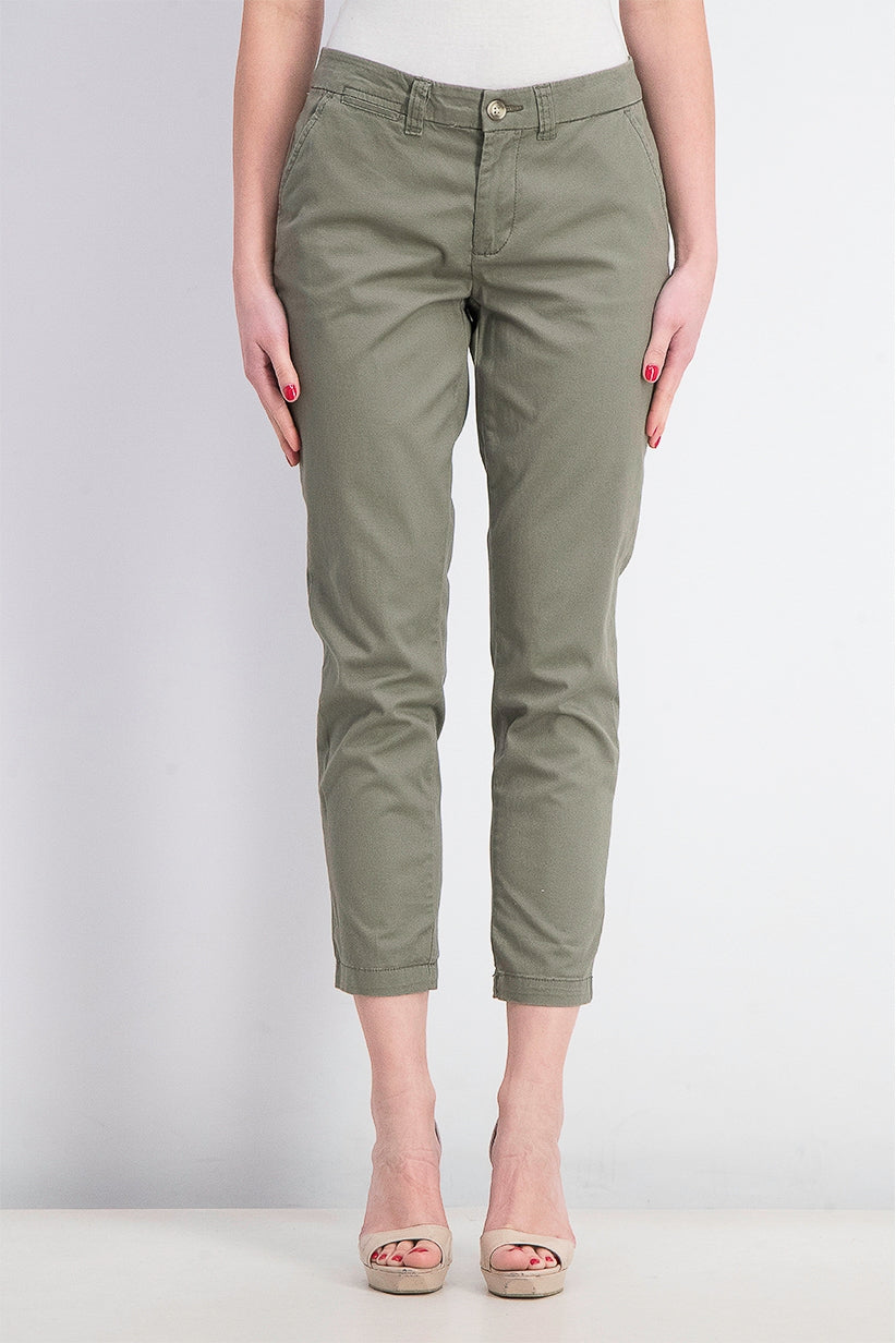 Maison Jules Women's Slim Ankle Pants Green Size 10