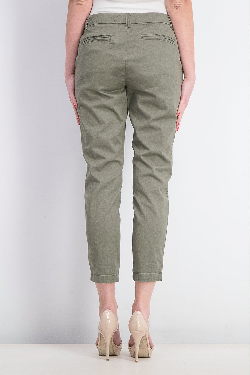 Maison Jules Women's Slim Ankle Pants Green Size 10