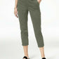 Maison Jules Women's Slim Ankle Pants Green Size 8