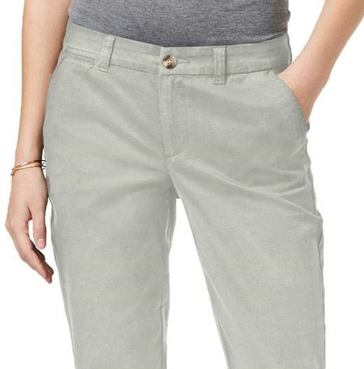 Maison Jules Women's Slim Ankle Pants White Size 4