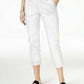 Maison Jules Women's Slim Ankle Pants White Size 6