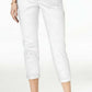 Maison Jules Women's Slim Ankle Pants White Size 8