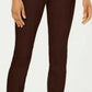Charter Club Women's Chelsea Tummy Control Skinny Leg Ankle Pants Brown Size 4