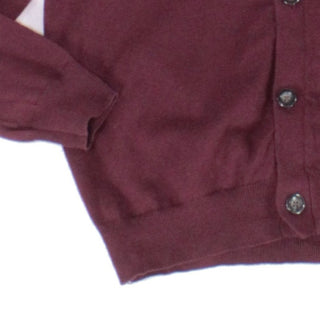 Club Room Men's Sweater Plum Button Down V-Neck Cardigan Wine Size Large