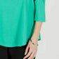 JM Collection Women's Cold Shoulder Top Green Size Large