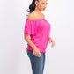 Style & Co Women's Convertible Off-The-Shoulder Top  Pink Size Medium
