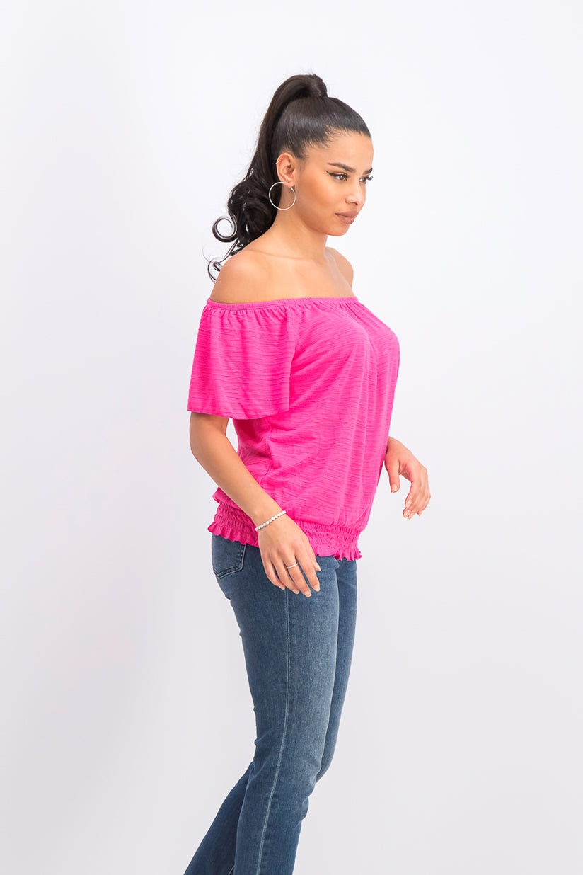 Style & Co Women's Convertible Off-The-Shoulder Top  Pink Size Medium