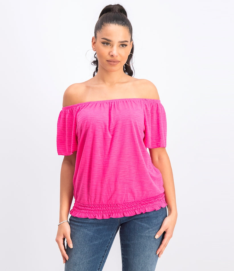 Style & Co Women's Convertible Off-The-Shoulder Top  Pink Size Medium