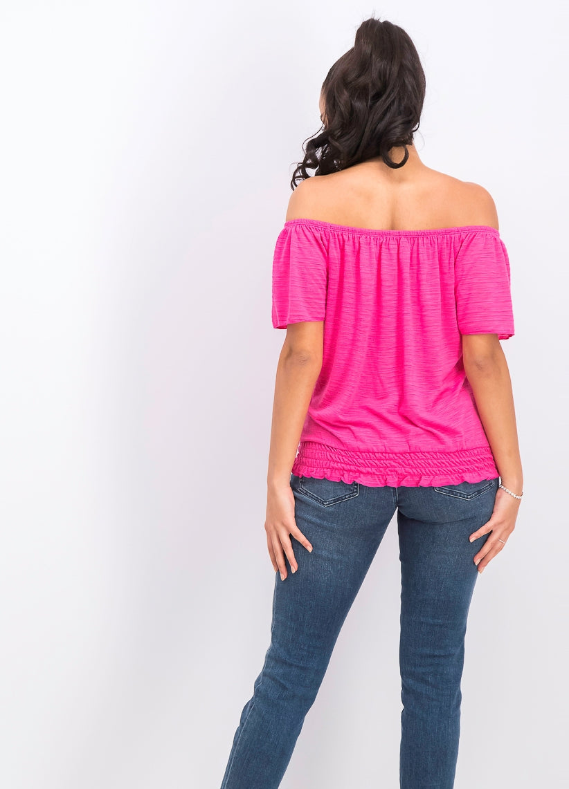 Style & Co Women's Convertible Off-The-Shoulder Top  Pink Size Medium