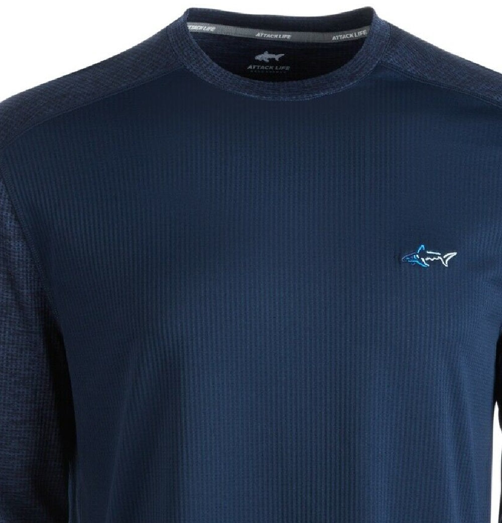 Attack Life Men's Thermal Shirt Navy Size Extra Large