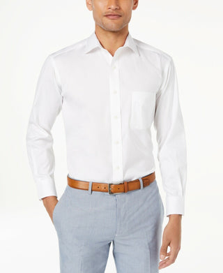 Club Room Men's Slim-Fit Pinpoint Solid Dress Shirt white Size 18X34-35