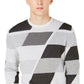 Alfani Men's Abstract Colorblocked Sweater Gray Size 2 X-Large