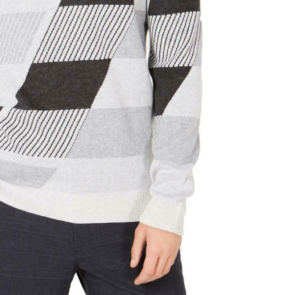 Alfani Men's Abstract Colorblocked Sweater Gray Size 2 X-Large