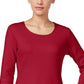 Karen Scott Women's Scoop-Neck Top Bright Red Size Small