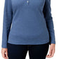 Karen Scott Women's Cotton Henley Top Blue Size Extra Large