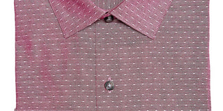 Bar III Men's Slim-Fit Stretch Easy-Care Large Dobby Dot Dress Shirt Red Size 17x34-35