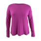 Ideology  Women's Heathered Long Sleeve Top Dark Pink Size 2 Extra Large