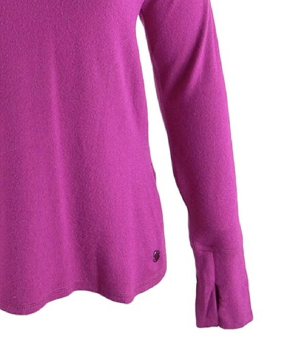 Ideology  Women's Heathered Long Sleeve Top Dark Pink Size 2 Extra Large