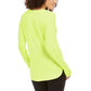 Ideology Women's Heathered Long Sleeve Top Yellow Size Medium