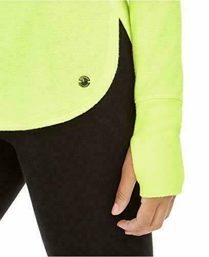 Ideology Women's Heathered Long Sleeve Top Yellow Size Medium