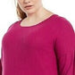 Ideology Women's Plus Size Long-Sleeve T-Shirt Dark Pink Size 1X