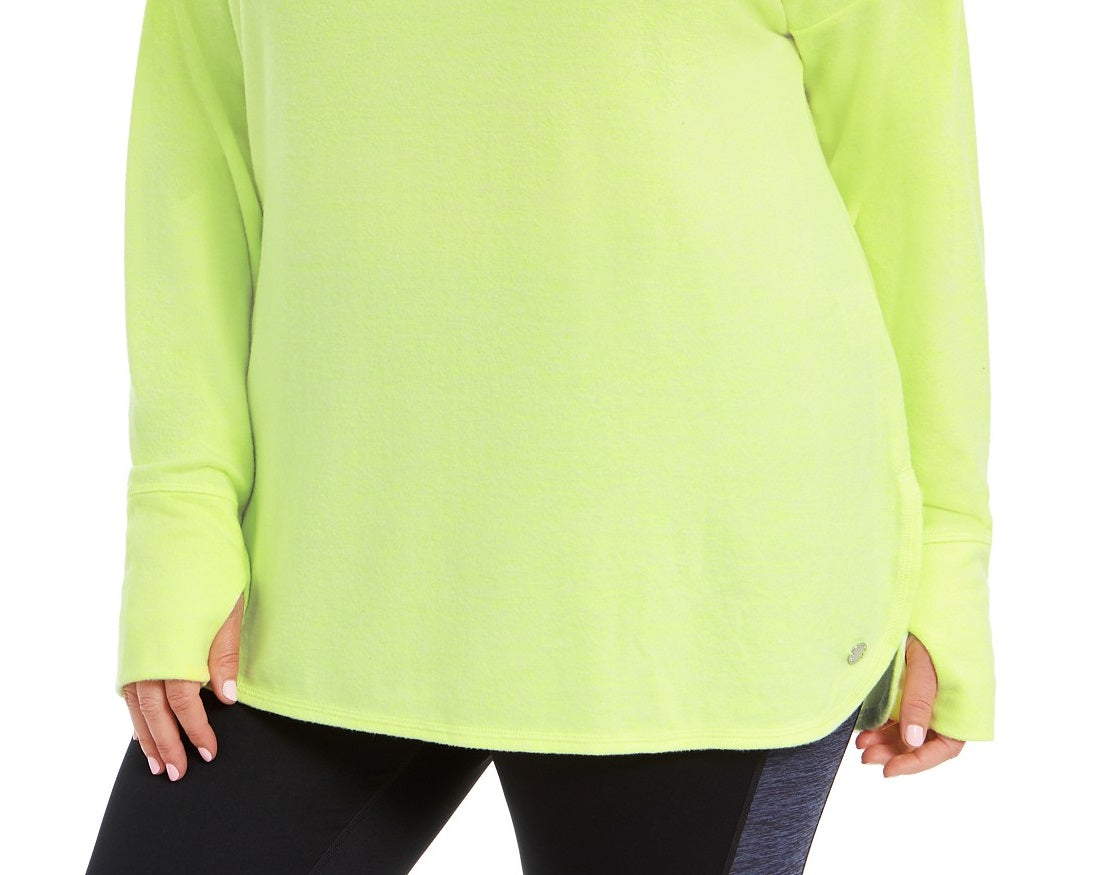 Ideology Women's Plus Size Long-Sleeve T-Shirt Yellow Size 2 Extra Large