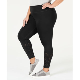 Ideology Women's Plus Leggings Black Size 2X