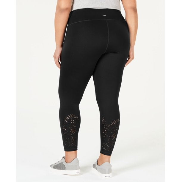 Ideology Women's Plus Leggings Black Size 2X