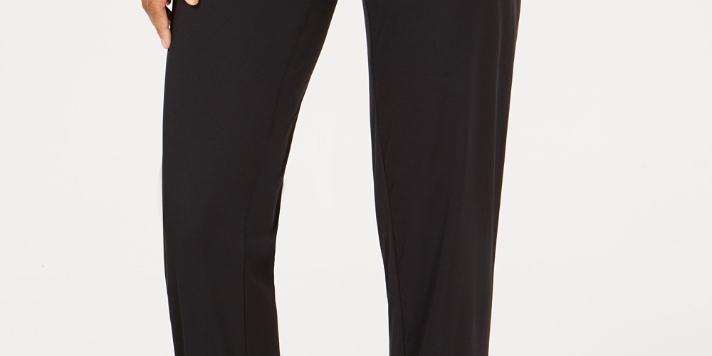 Ideology Women's Recycled Woven Joggers  Dark Gray Size Extra Large